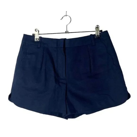 J. Crew Navy Blue Scallop Pocket Shorts 2 - Picture 1 of 3
